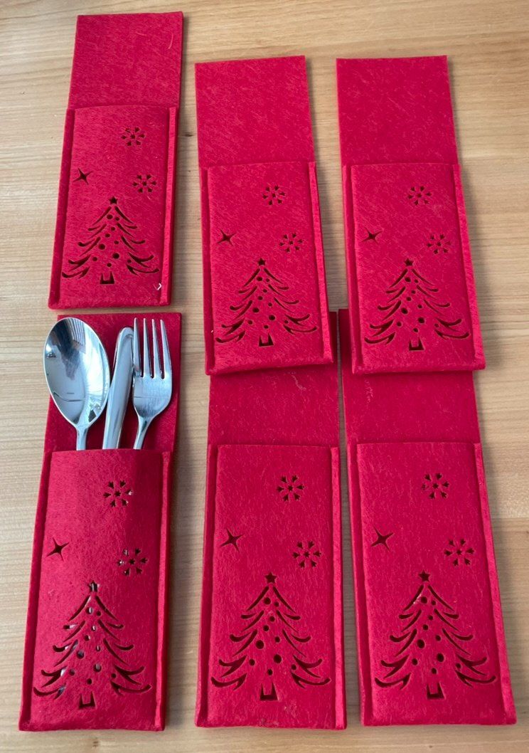 Alle Dekorationen: 9 Sück Weihnachts Besteckhalter,festlich – Gebraucht aus Zuerich von Michel52