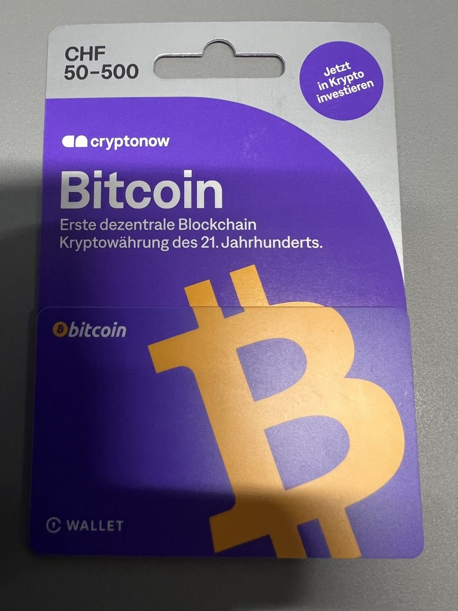 Bitcoin Gutschein 100 (Neu und originalverpackt) in Sigriswil für CHF 85 –  mit Lieferung auf Ricardo kaufen