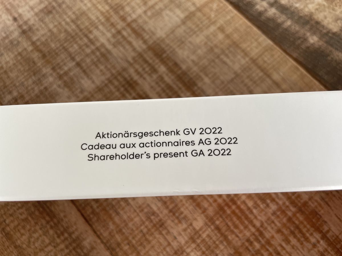 Swatch Orologi: Swatch Aktionärsuhr 2022 – Nuovo e nell'imballaggio originale da Aarau Rohr venduto da foodlover 2