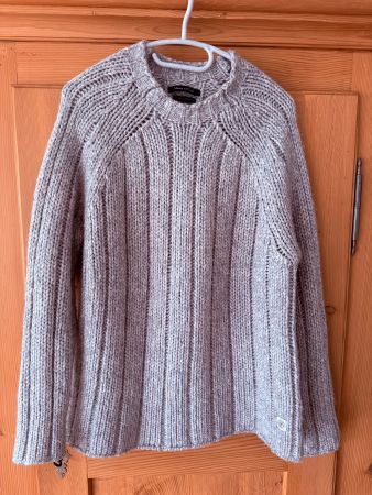 Marc O’Polo Strickpullover, Gr. XL Grau, Wolle & Baumwolle