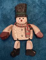 Schneemann aus Holz