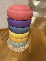 6 Stapelsteine mit Balance Board Confetti
