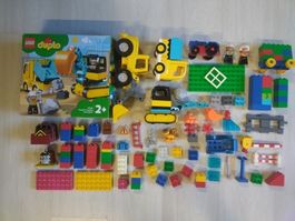 Lot Lego Duplo camion, pelleteuse, train et licorne