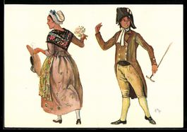 Künstler-AK sign. E. Biéler: Vevey, Fete des Vignerons 1927,