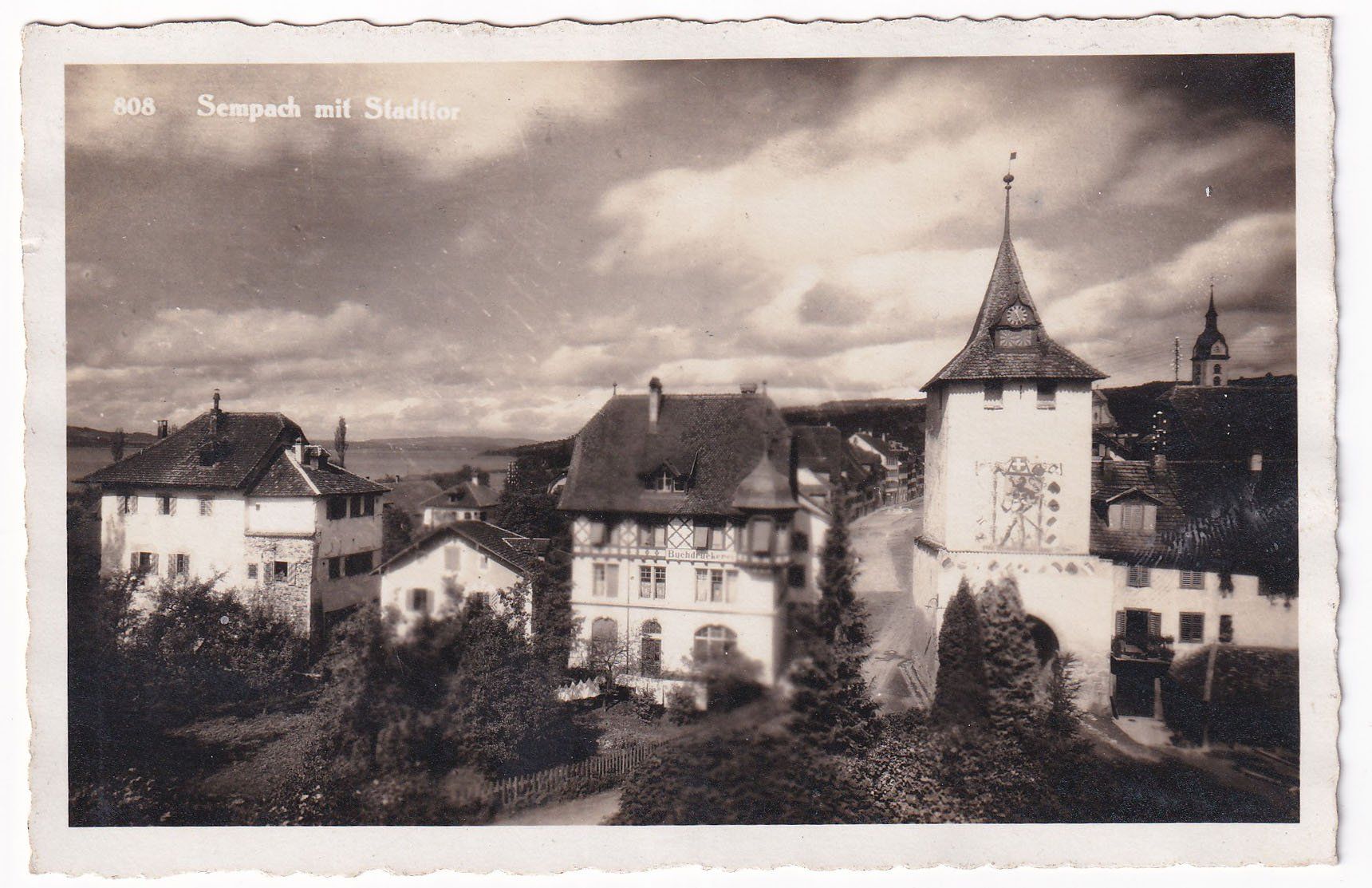 Cartoline postali: Sempach mit Stadttor N° 808  1930 – Usato da Cormoret venduto da Pascalll2001