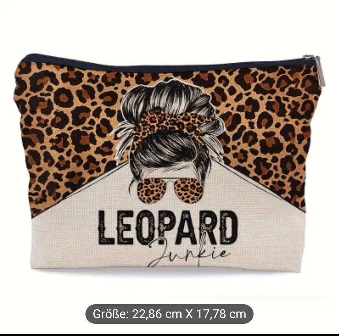 Kosmetikkoffer: Täschli / Necessaire "Leopard Junkie" – Neu und originalverpackt aus Füllinsdorf von Sunnebliemli7