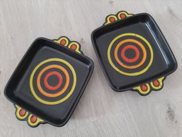 Mid Century Keramik Schalen Design 60er 70er Space Age 2 St.
