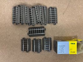 12 Stück Trix C - Gleis gerade 62064 und 62107