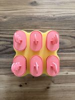 Moule à glaces rose/jaune pour l'été, 6 compartiments