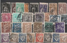 1895/1945 Portugal Lot de 24 Timbres Ø