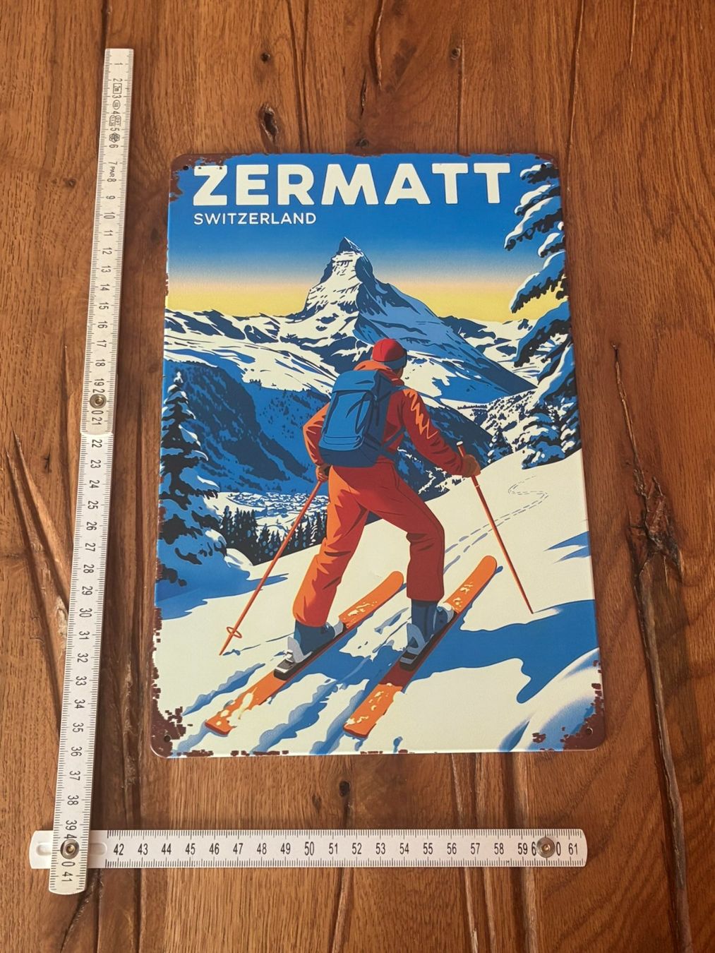 Insegne: Zermatt - schönes  Retro Blechschild - 20x30 CM - neu!!! – Nuovo e nell'imballaggio originale da Bremgarten AG venduto da Eurotiz 2