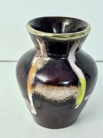 JASBA mini Vase mit Verlaufsglasur & Goldrand, Vintage