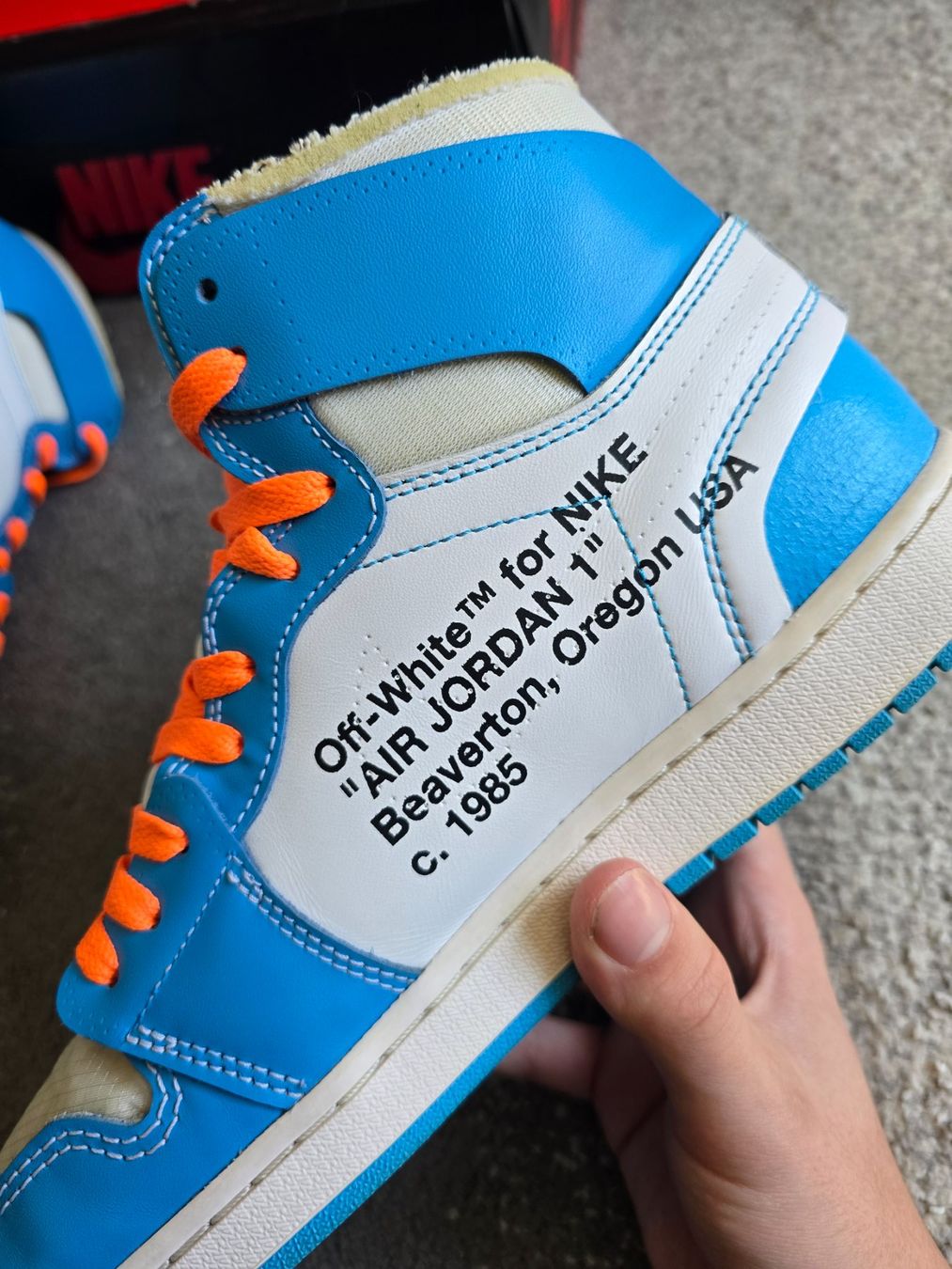 Scarpe da uomo: Jordan 1 High off white UNC – Usato da Bôle venduto da A_Kickstory 6