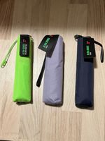 3 REGENSCHIRME „KNIRPS“ Neon-Grün•Violett•dunkelblau O.V.P.