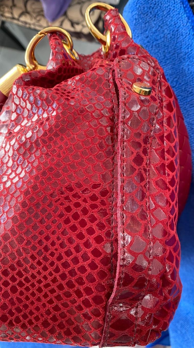 Borse da donna: Lederhandtasche in Reptiloptik – Nuovo (secondo la descrizione) da Wettingen venduto da taloo 3