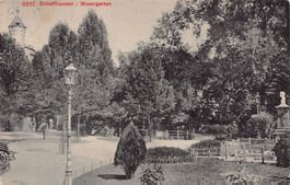 Schaffhausen, Mosergarten, belebt, gelaufen 1912