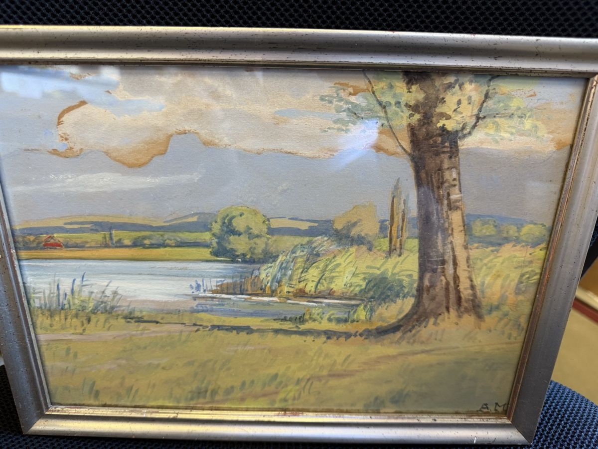 Gemälde: Gemälde Landschaft, handsigniert A.M., gerahmt, Vintage. – Gebraucht aus Strengelbach von RaenAntikDesign 1
