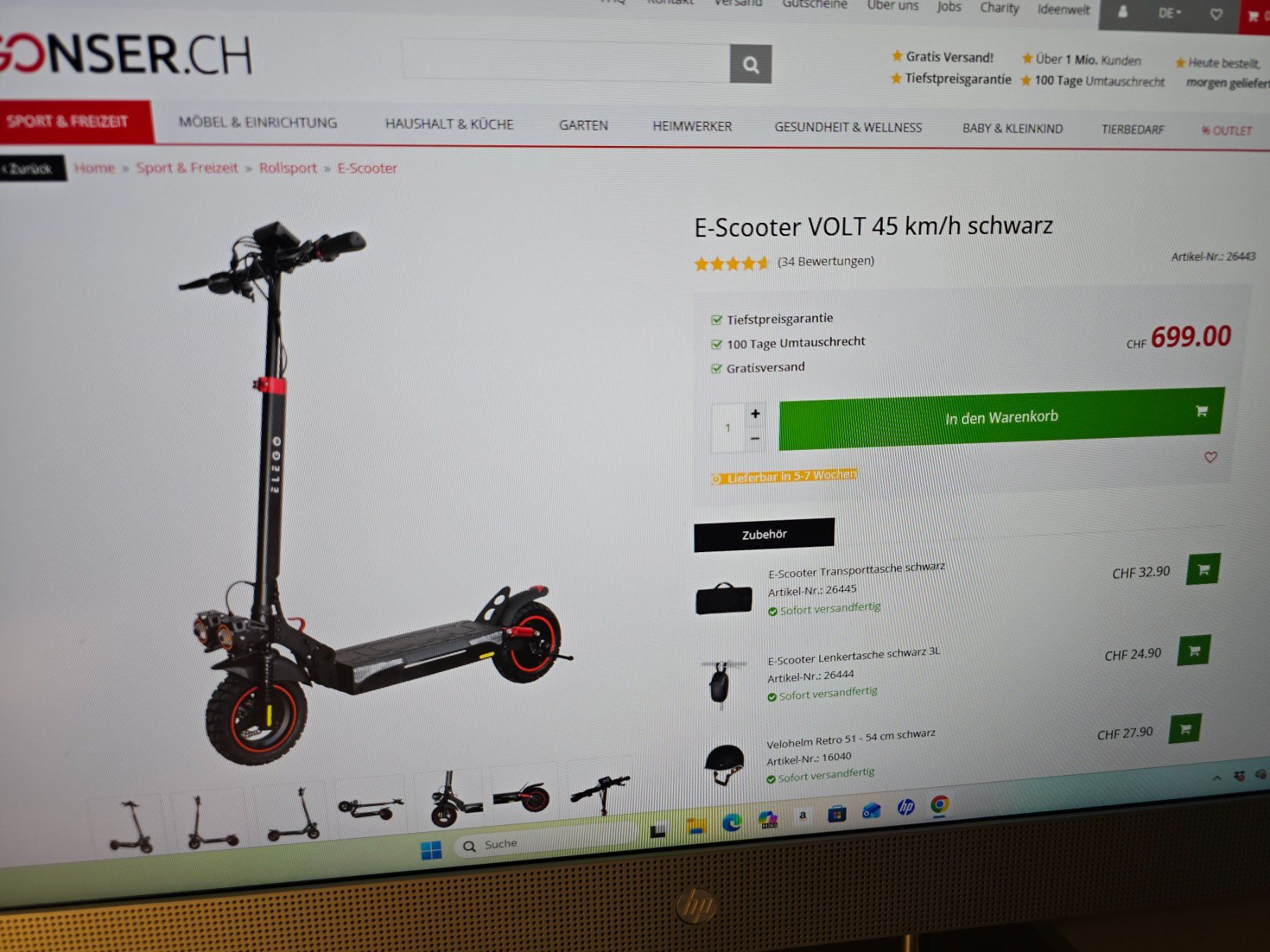 Scooter: E-scooter VOLT 45 km/h – Difettoso da Zürich venduto da Ricki25 5
