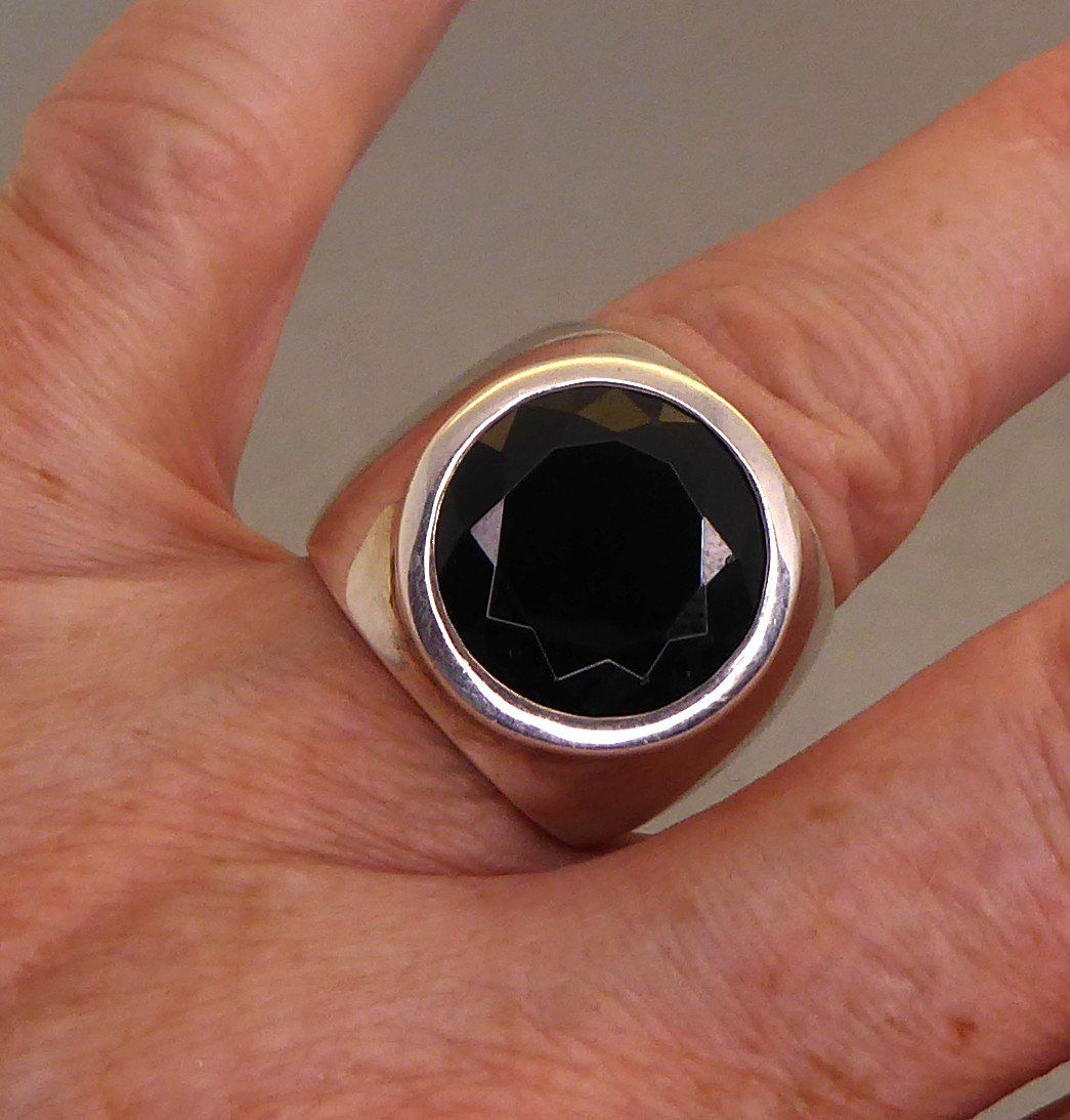 Ringe: Ring 925 Silber,  mir synthetischem Stein – Gebraucht aus Muri AG von Lineli2020