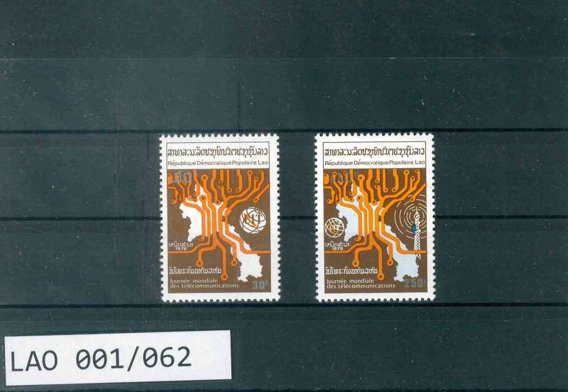 Tutti i francobolli: LAOS 2 BRIEFMARKEN WELTFERNMELDETAG – Nuovo (secondo la descrizione) da Marly venduto da Stampfinder