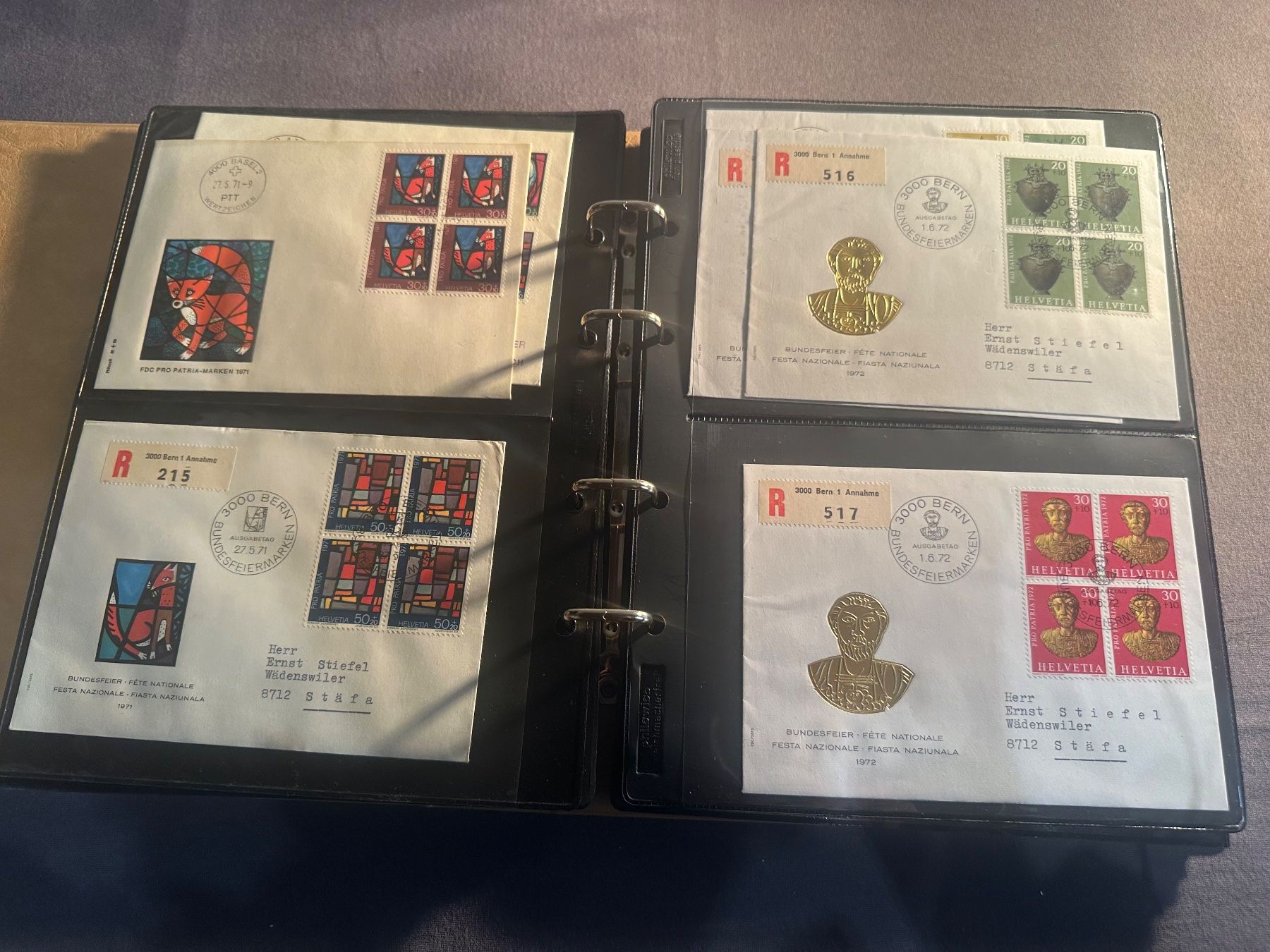 Tutti i francobolli: Sammlung Briefe, FDC usw. Schweiz – Usato da Stettfurt venduto da 2442 8