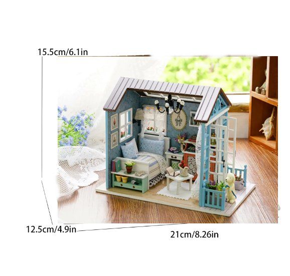 Puppenhäuser & -möbel: Miniature Puppen Haus Mit LED-Licht – Neu und originalverpackt aus Amriswil von Ravinvida 5