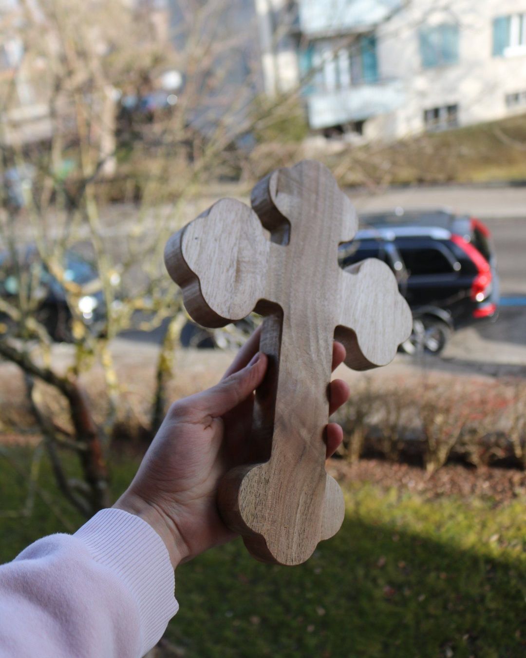 Gravures sur bois: Jesus Christus Kreuz aus Holz – Neuf avec emballage d'origine à Zürich par Miki_Schreiner 3