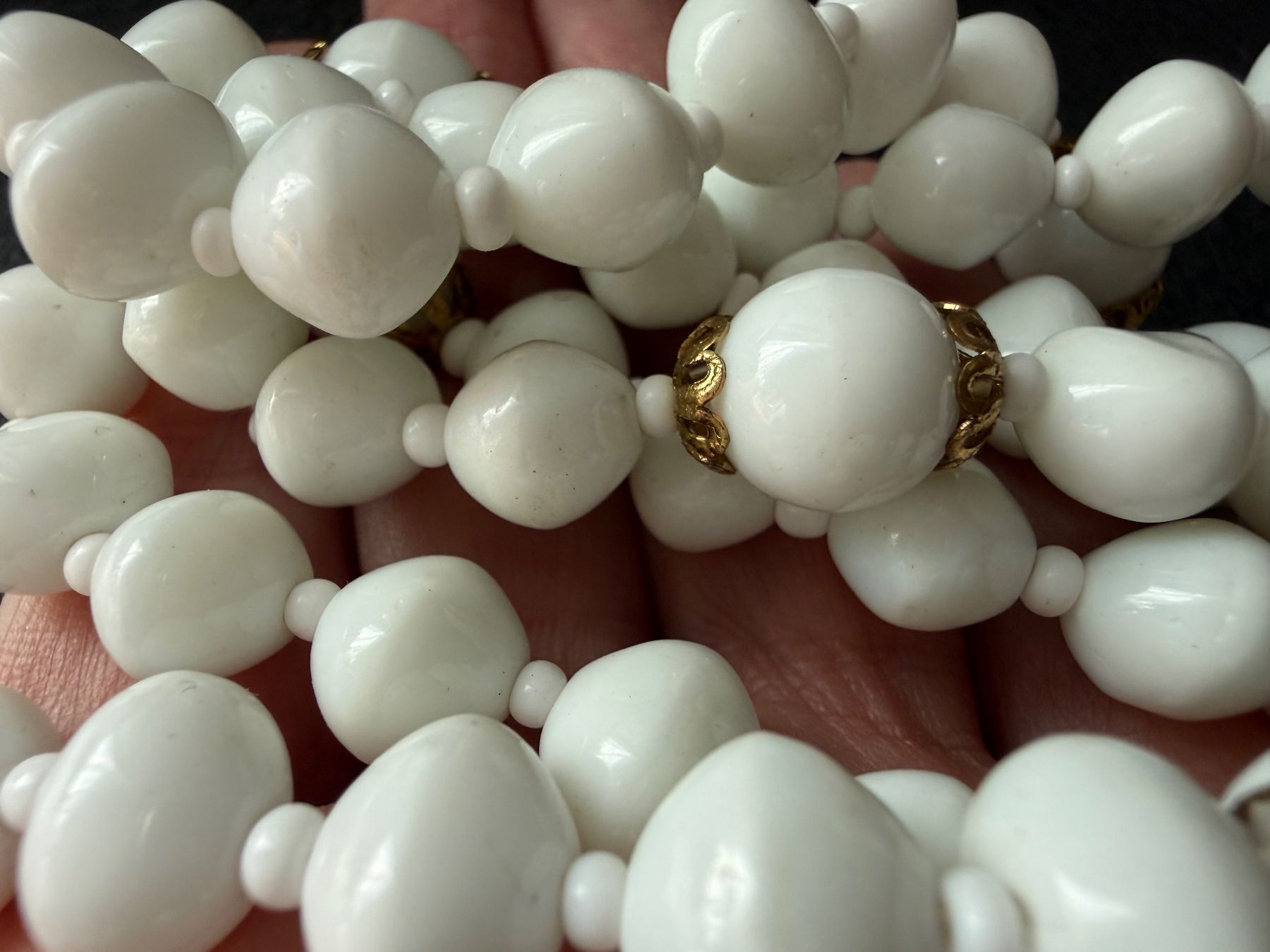 Catenine: Weiße Vintage Halskette – Usato da Lamone venduto da LaCantinaMagica 4