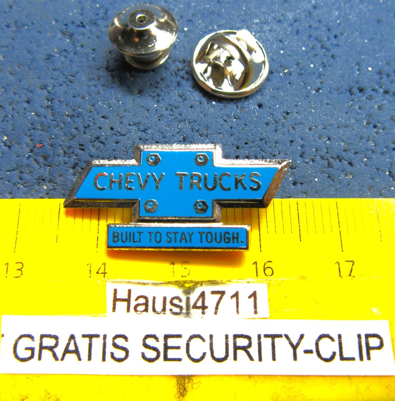 Chevrolet Placchette & Badge: CHEVY TRUCKS 2NÄGEL-PIN ENAMEL MIT SECURITY-CLIP – Usato da Ettingen venduto da Hausi4711