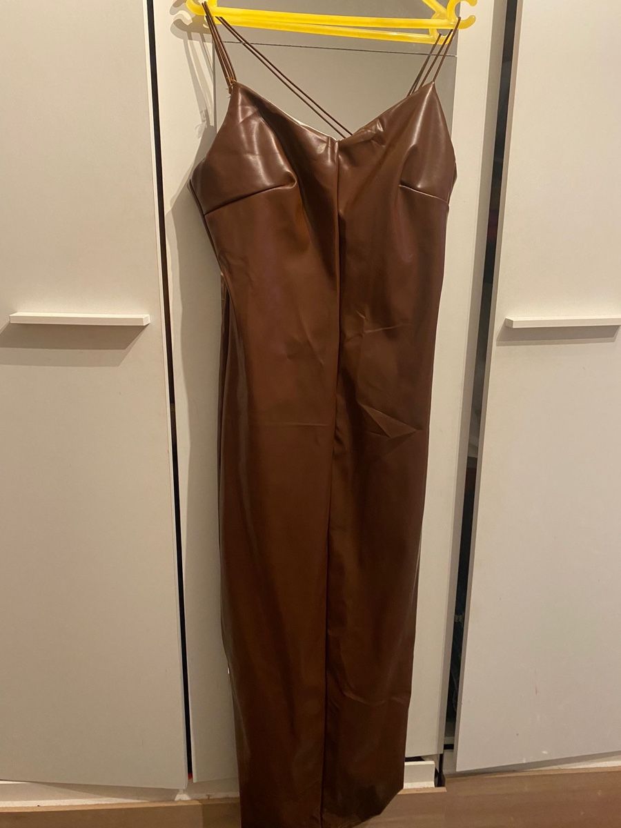Vestiti: Elegantes Lederkleid Gr. 36 Braun – Usato da Winterthur venduto da mie_l9gr