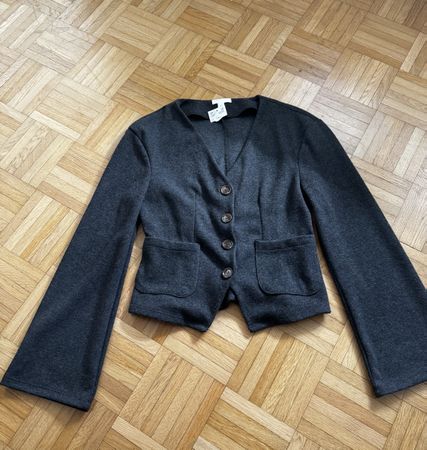 H&M Strickjacke grau Grösse S mit Etikett neu