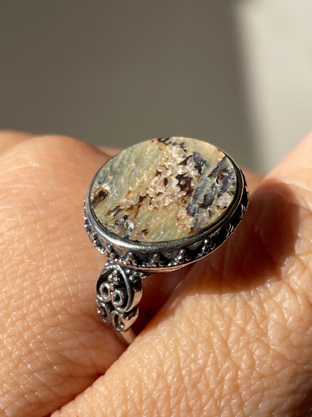 Anelli: Vintage-Ring mit Perlmutt Verstellbar – Nuovo e nell'imballaggio originale da Schiers venduto da sisikristall 6