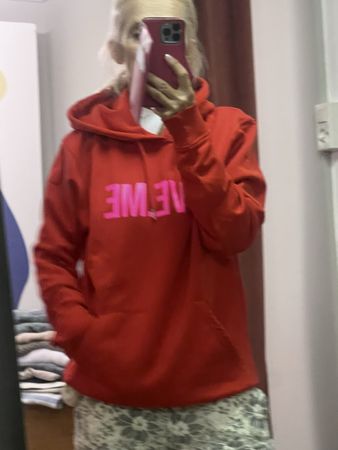 Hoodie 2ally.me rot Gr.M neu Berlinfashion