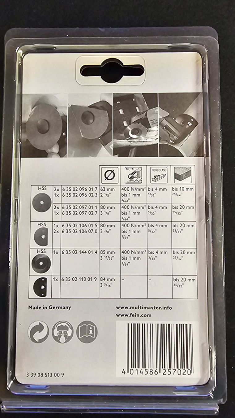 Fein Seghe: FEIN MultiMaster Sägeblatt HSS 35mm – Nuovo e nell'imballaggio originale da Koppigen venduto da Bracher_Mail-House 2