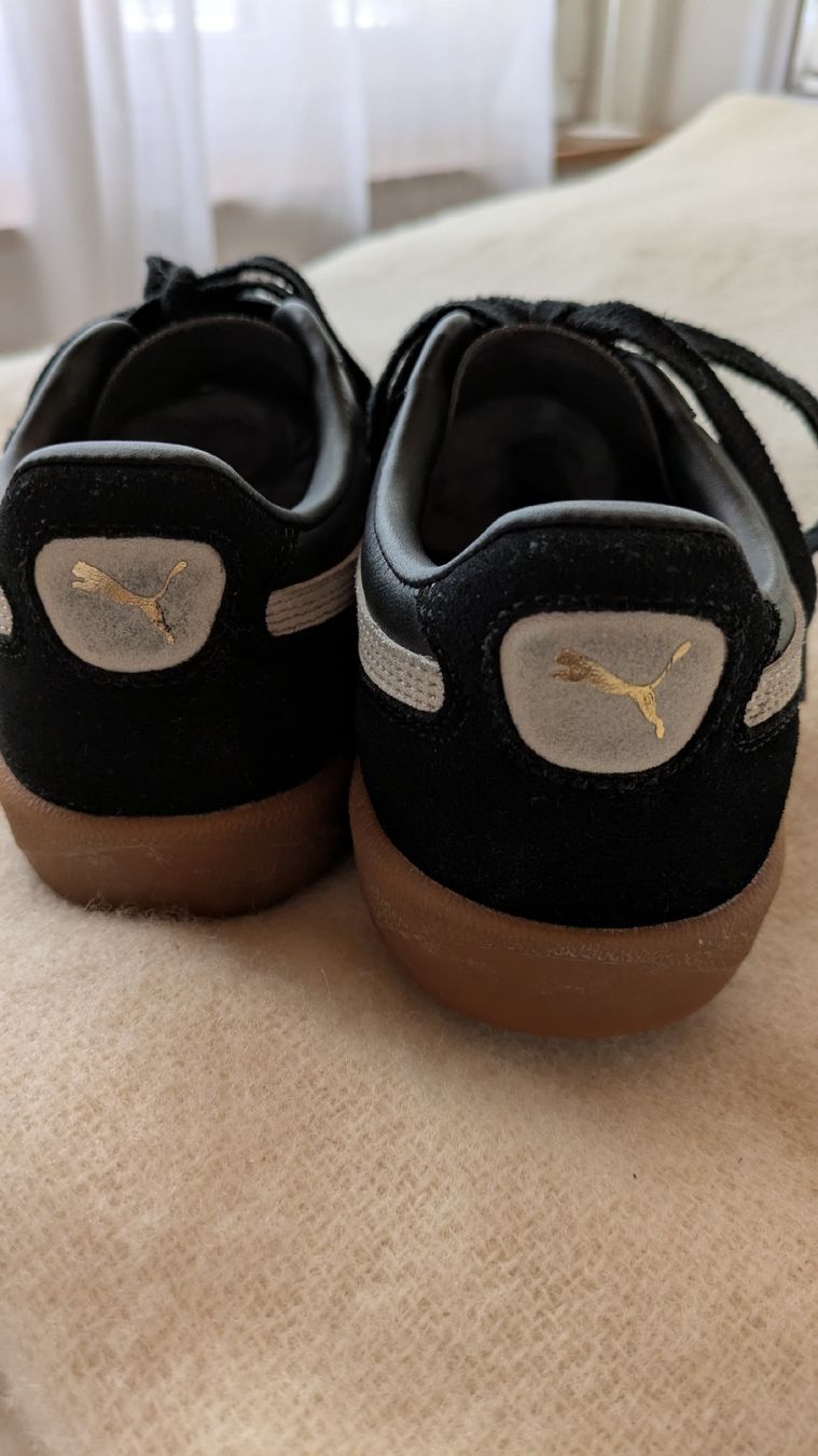 Puma Scarpe da donna: Puma Palermo Echtes Leder Sneaker | Schwarz Grösse 39 – Usato da Trüllikon venduto da NAURELIJ 2