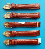 5 x Uhrenband, rötlichbraun (Bandanstoss: 14 mm)