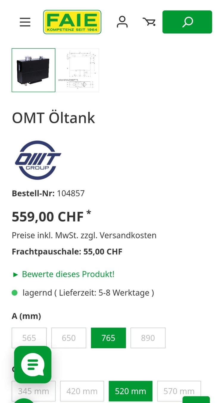 Autres accessoires p. véhicule: OMT Hydrauliköltank – Neuf (Voir description) à Freienbach par Suurer 4