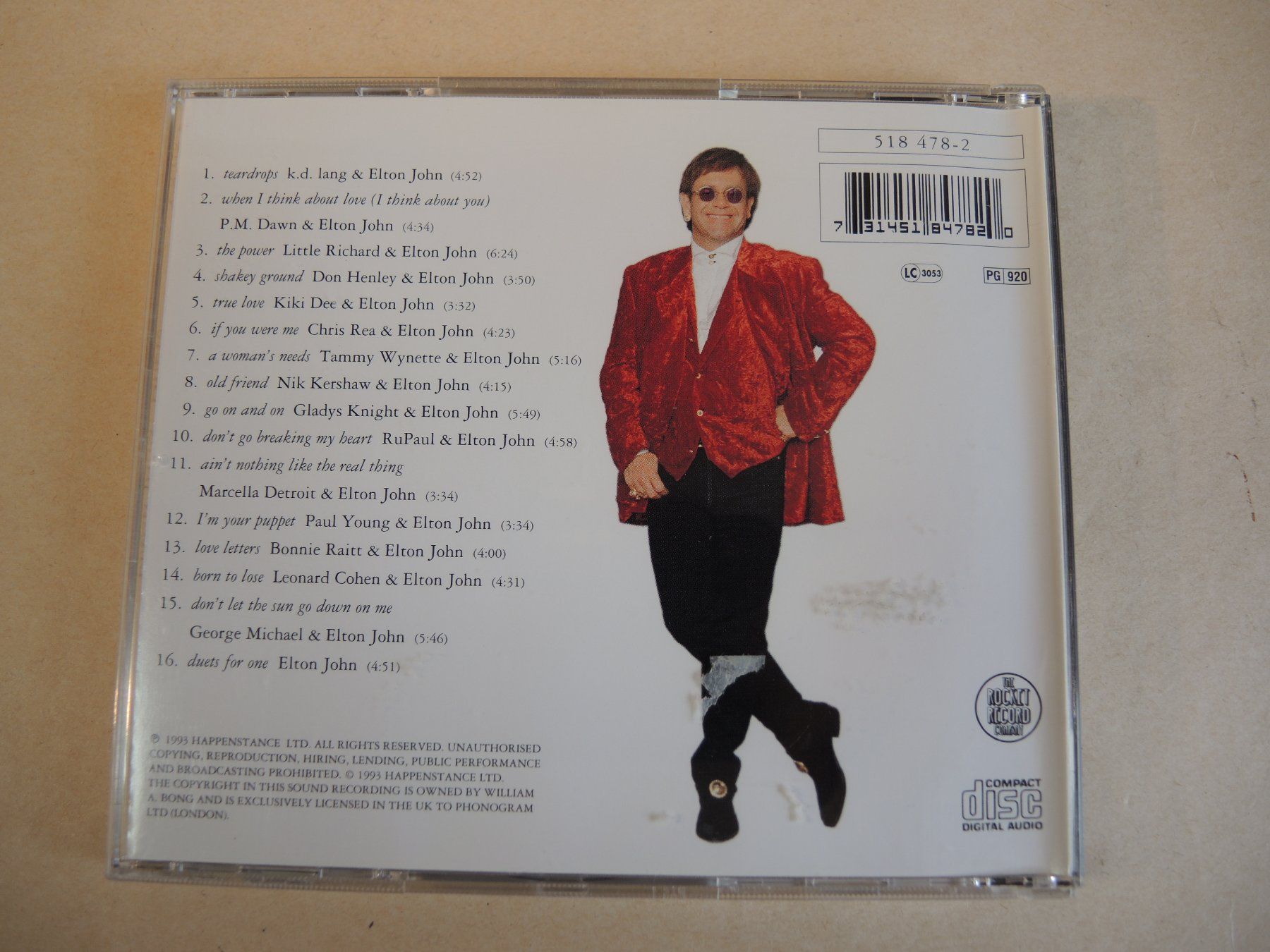 CD: Elton John - Duets CD – Usato da Rorschach venduto da maeck8 3