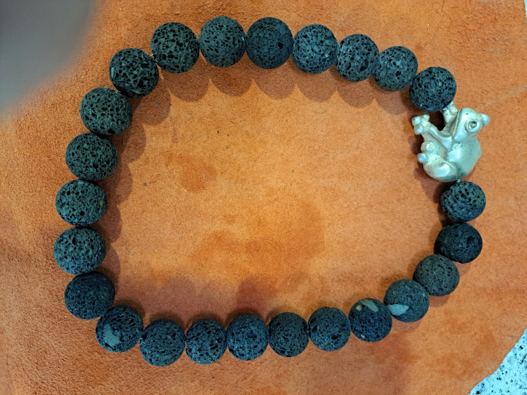 Catenine: Kette echte Vulkankette mit 100% Silberfrosch Gewicht 123gr – Nuovo (secondo la descrizione) da Zürich venduto da dorispinocchio 1
