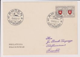 Schmucke Karte mit K-Stempel 84, Amden