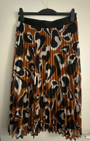 CAROLL Jupe plissé soleil imprimée taille élastique M - NEUF