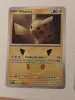 Carte Pokémon PIKACHU 27 30ans fr