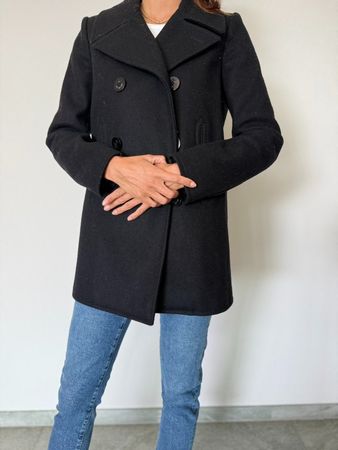 Yves Saint Laurent, schwarze Winter Wolljacke