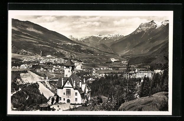 Cartoline postali: Schuls, Gesamtansicht mit Villa Engiadin – Usato da Berlin venduto da bartko-reher