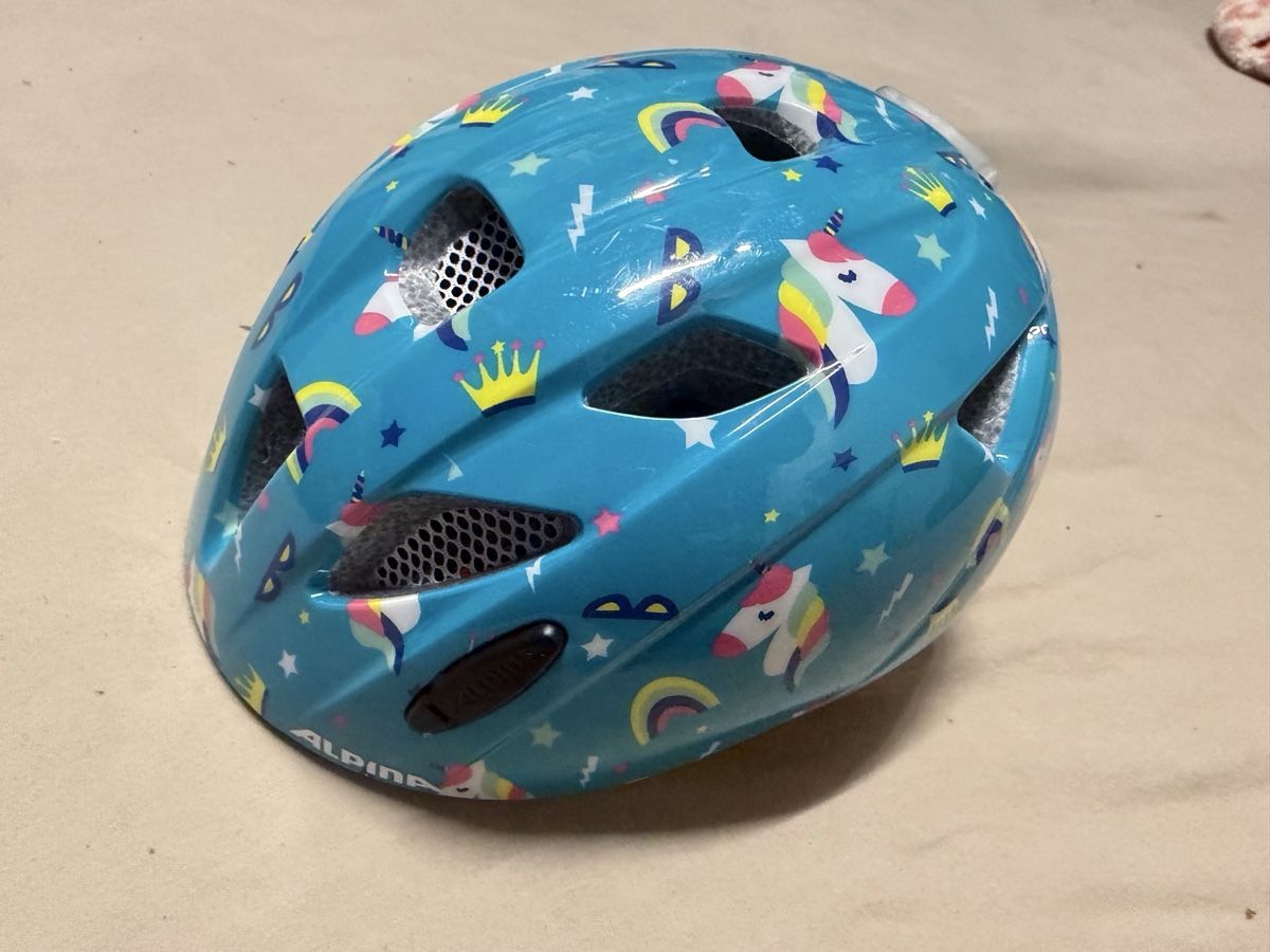 Alpina Caschi: Kinder Helm Alpina Einhorn blau – Usato da Uetendorf venduto da steinmann90