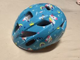 Kinder Helm Alpina Einhorn blau