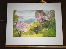 Original Aquarell von Zhytynskyi Yan - Frühlingserwachen!