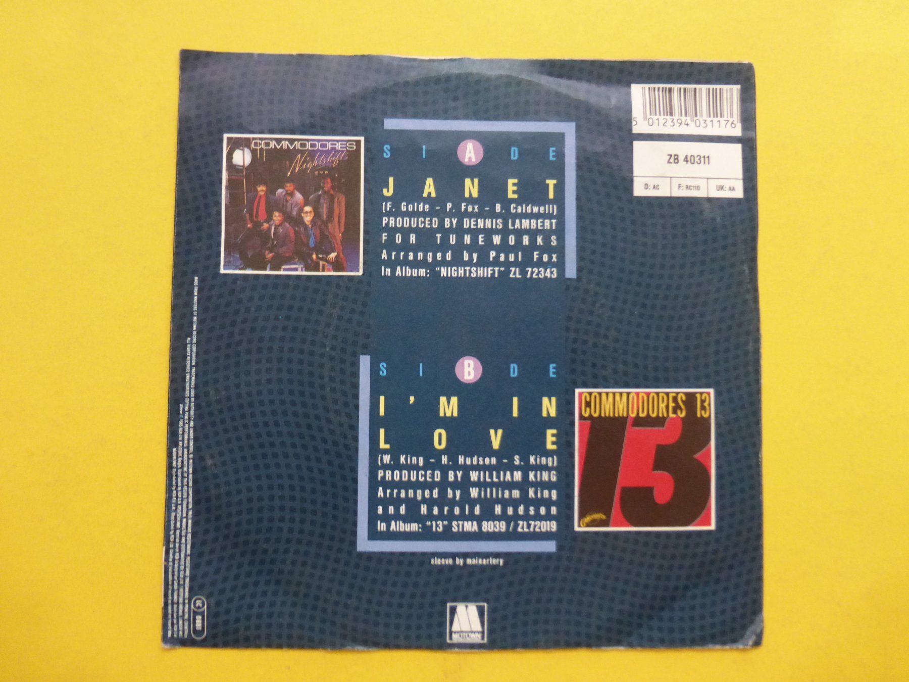 Vinyles: Commodores – Janet – D'occasion à Zürich par Swiss57 1