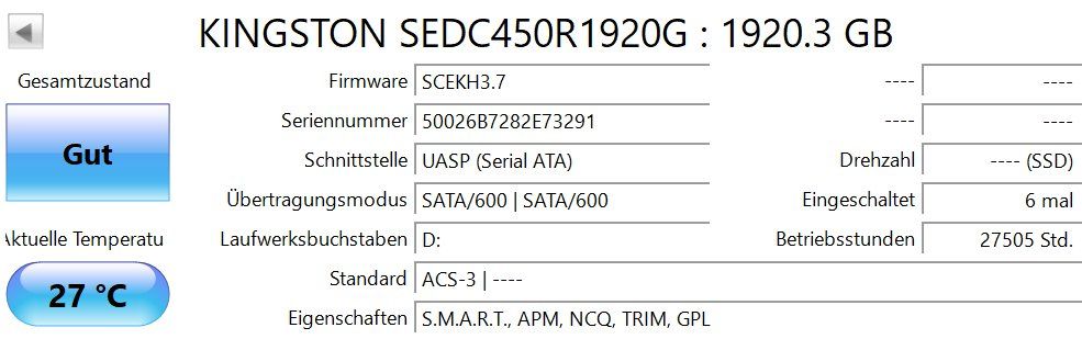 Dischi rigidi: 3x 1.92TB SSD SATA-III 2.5" – Usato da Amriswil venduto da hardware_uschi 3