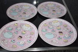 Set 4 Mittel Teller Cupe Cake Motiv